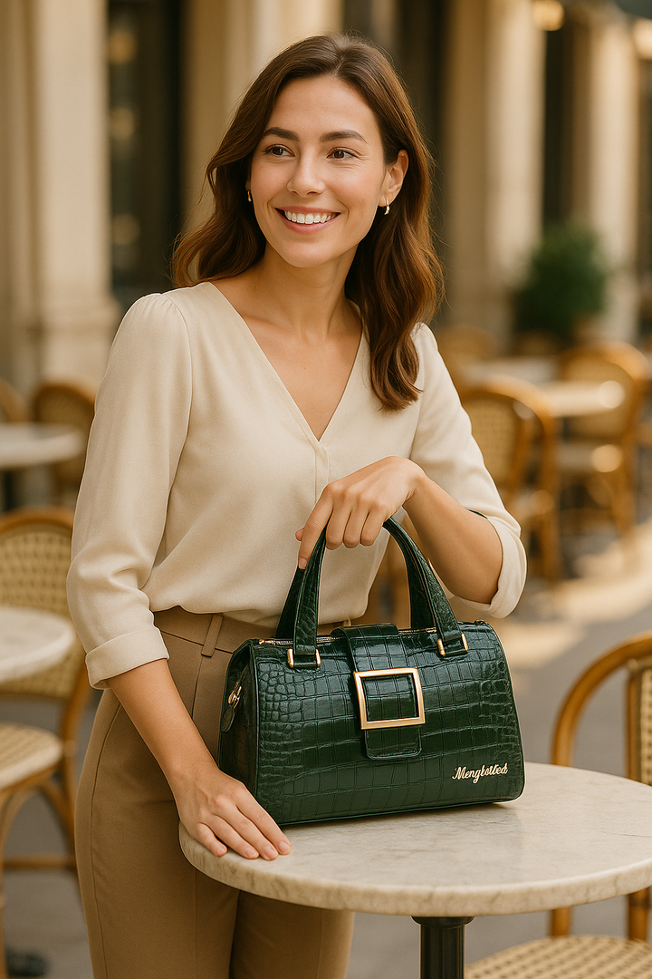 Coralie - Sac crocodile en cuir vegan